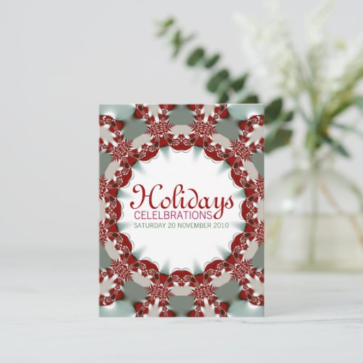 Aangepaste uitnodigingen voor feestelijke feestdag (Staand voorkant)