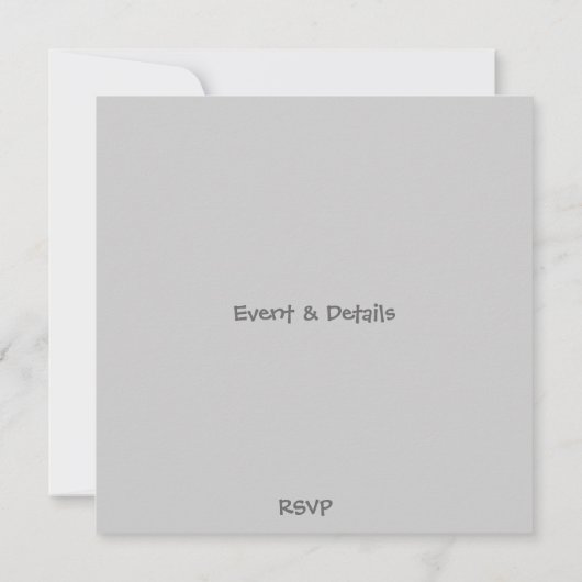 Aangepaste uitnodigingen voor feestjes met een knu (Achterkant)