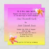 Aangepaste uitnodigingen voor feipani Beach Weddin (Voorkant / Achterkant)