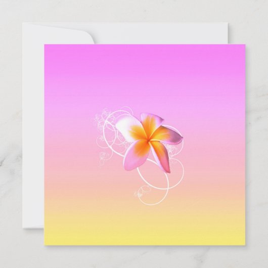 Aangepaste uitnodigingen voor feipani Beach Weddin (Achterkant)