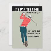 Aangepaste uitnodigingen voor golfparty (Voorkant)