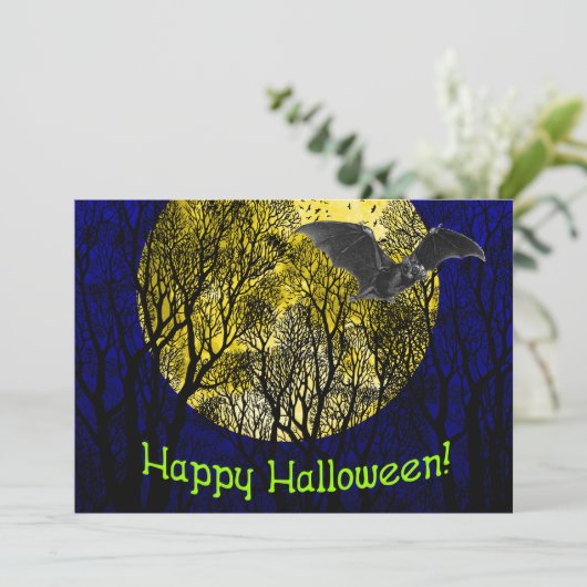 Aangepaste uitnodigingen voor Halloween-feesten (Staand voorkant)