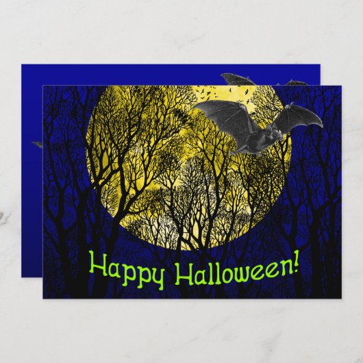 Aangepaste uitnodigingen voor Halloween-feesten (Voorkant / Achterkant)