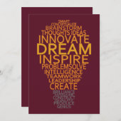 Aangepaste uitnodigingen voor Inspirerend lamp (Voorkant / Achterkant)