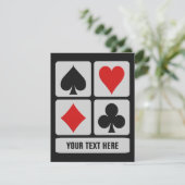 Aangepaste uitnodigingen voor kaartspeler (Staand voorkant)