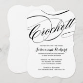 Aangepaste uitnodigingen voor kabelweduwen (Voorkant / Achterkant)