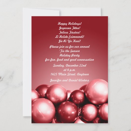 Aangepaste uitnodigingen voor kerstfeestdagen met  (Achterkant)