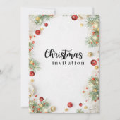 Aangepaste uitnodigingen voor kerstfeestjes (Achterkant)