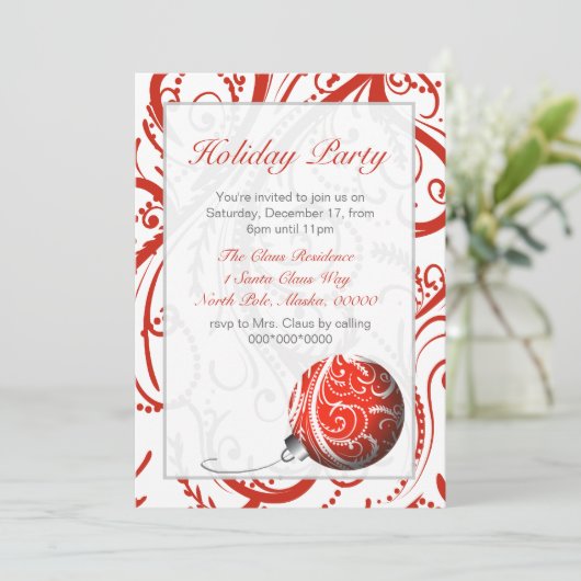 Aangepaste uitnodigingen voor moderne feestdagen (Staand voorkant)