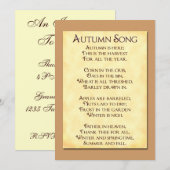 Aangepaste uitnodigingen voor najaarsbijeenkomst v (Voorkant / Achterkant)