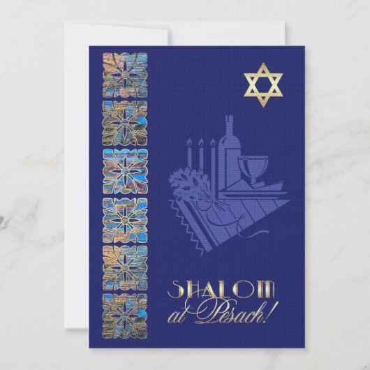 Aangepaste uitnodigingen voor Passover Seder (Voorkant)