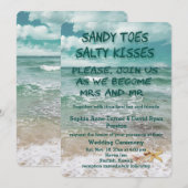 Aangepaste uitnodigingen voor piekmoedige strandwe (Voorkant / Achterkant)