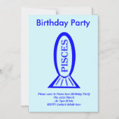 Aangepaste uitnodigingen voor Pisces Star Sign Fis Magnetische Uitnodiging (Voorkant)