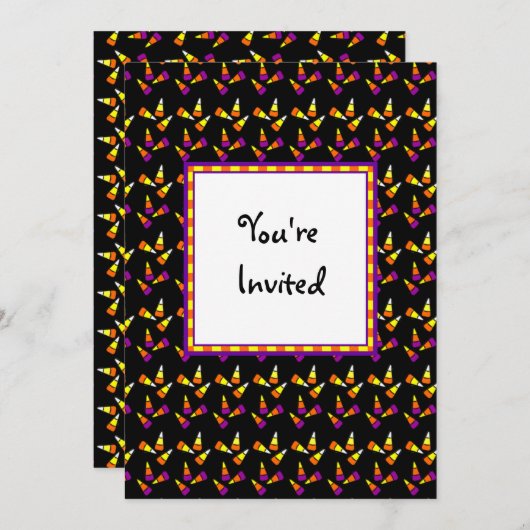 Aangepaste uitnodigingen voor Snoep op basis van h (Voorkant / Achterkant)