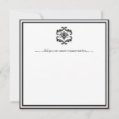 Aangepaste uitnodigingen voor stijlvolle zwarte en (Achterkant)