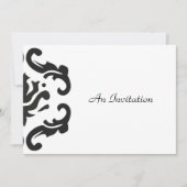 Aangepaste uitnodigingen voor stijlvolle zwarte en (Voorkant)