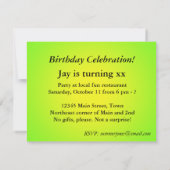 Aangepaste uitnodigingen voor thuisdagen (Achterkant)