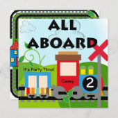 Aangepaste uitnodigingen voor treinpartijen aan bo (Voorkant / Achterkant)