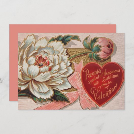 Aangepaste uitnodigingen voor Valentijn (Voorkant / Achterkant)