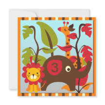 Aangepaste uitnodigingen voor Wild Animal Safari