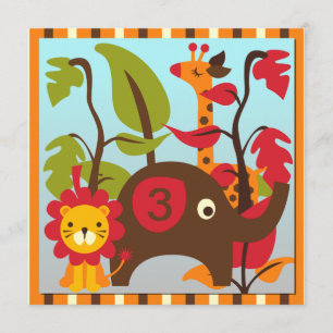 Aangepaste uitnodigingen voor Wild Animal Safari