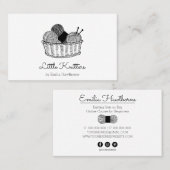 Aangepaste uitrol van Crochet Small Business Shop Visitekaartje (Voorkant / Achterkant)
