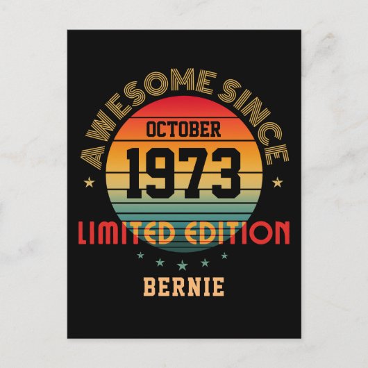 Aangepaste Uitstekende Verjaardag Jaar Maand Naam  Briefkaart (Voorkant)