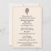 Aangepaste uitvaart Bloemen Cross Ceremonie uitnod Kaart (Voorkant)