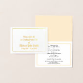 Aangepaste Uitvaart Gouden Folie Cross Ceremonie U Kaarten (Display)