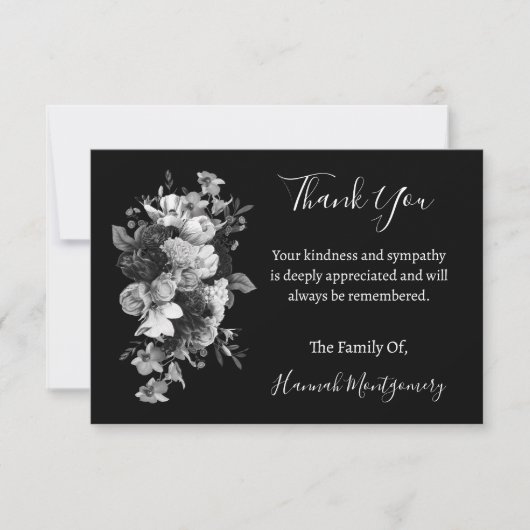 Aangepaste uitvaart sympathie foto dank u kaarten notitiekaartje (Voorkant)