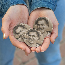 Aangepaste uitvaart | Verjaardag | Familiefoto Ronde Button 7,6 Cm