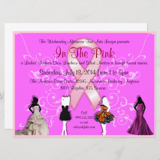 Aangepaste uitvindingen voor borstkanker kaart (Voorkant / Achterkant)