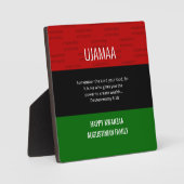Aangepaste UJAMAA Happy Kwanzaa plaque Fotoplaat (Voorkant)