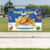 Aangepaste UK-editie Lekkere vis en friet adverten Spandoek (Insitu)