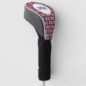 Aangepaste UK UNION JACK Monogram DRIVER Golf Head Golfheadcover (Schuin)
