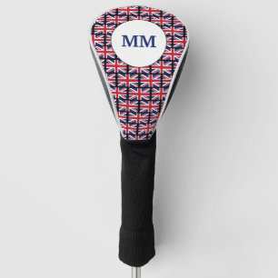 Aangepaste UK UNION JACK Monogram DRIVER Golf Head Golfheadcover