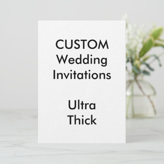 Aangepaste ULTRA DIKKE bruiloft uitnodigingen 5 "x (Staand voorkant)