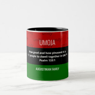 Aangepaste UMOJA Unity Kwanzaa Tweekleurige Koffiemok