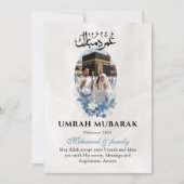 Aangepaste Umrah Mubarak-foto kaart Persoonlijke I (Voorkant)