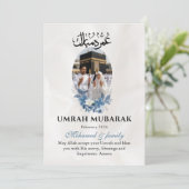 Aangepaste Umrah Mubarak-foto kaart Persoonlijke I (Staand voorkant)