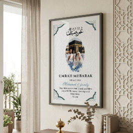 Aangepaste Umrah Mubarak-fotoposter Islamitische p Poster