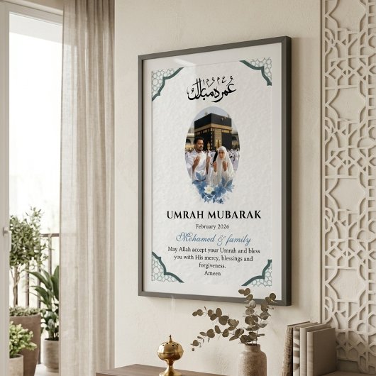 Aangepaste Umrah Mubarak-fotoposter Islamitische p Poster