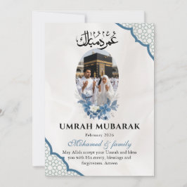 Aangepaste Umrah Mubarak Uitnodigingsfotokaart Isl Kaart