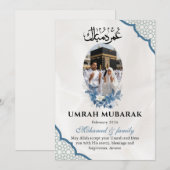 Aangepaste Umrah Mubarak Uitnodigingsfotokaart Isl Kaart (Voorkant / Achterkant)