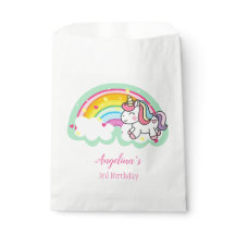 Aangepaste Unicorn Birthday Favor Bag