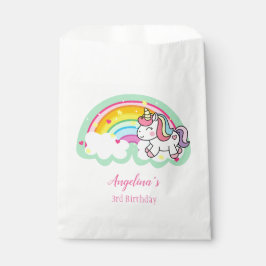 Aangepaste Unicorn Birthday Favor Bag Bedankzakje