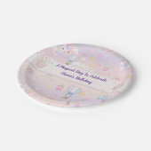 Aangepaste Unicorn Birthday Papieren Bordje (Gekanteld)