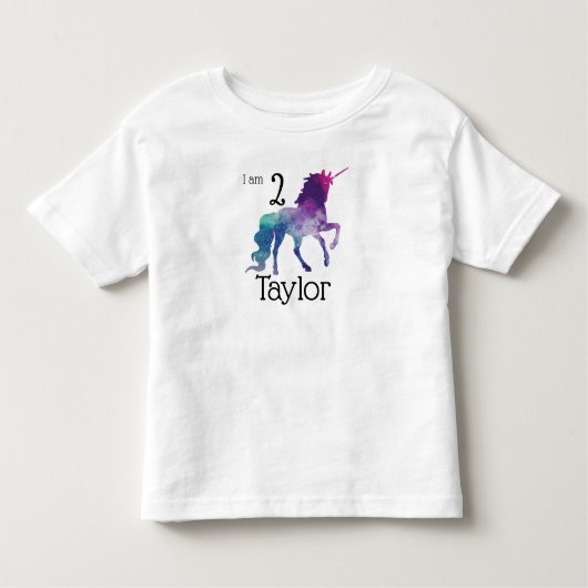 Aangepaste Unicorn Birthday Top (Voorkant)
