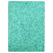 Aangepaste Unicorn Blauwgroen Glitter Clip Board Klembord (Achterkant)