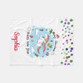 Aangepaste Unicorn Doodle met Pony Fleece Deken (Voorkant (Horizontaal))